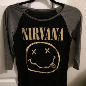 Nirvana 3/4 sleeve top